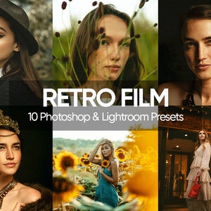 10 Retro Film Lightroom Mobile & Desktop Presets, Vintage Grain, 35mm film Preset, Analogue Presets, Film look, Classic Film Presets