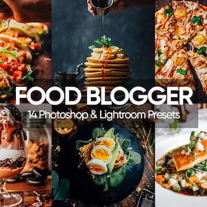 14 Food Blogger Lightroom Mobile & Desktop Presets, Food Presets, Food Blogger Presets, Food Filters, Tasty food, Pretty Food, Yummy food,