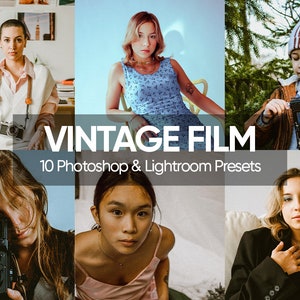 10 Vintage Film Lightroom Mobile & Desktop Presets, Retro Film, Vintage Grain, 35mm film Preset, Analogue Presets, Film look, Classic Film