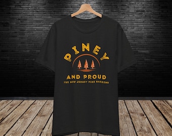 Pine Barrens South Jersey-T-Shirt | Beunruhigt, verblasst Piney und stolzes New Jersey Pine Barrens Rundhals-T-Shirt