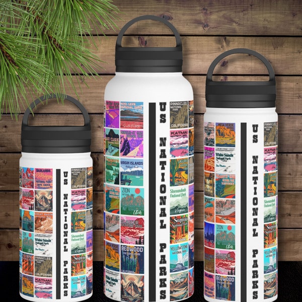 Water Bottle National Parks Checklist Etsy