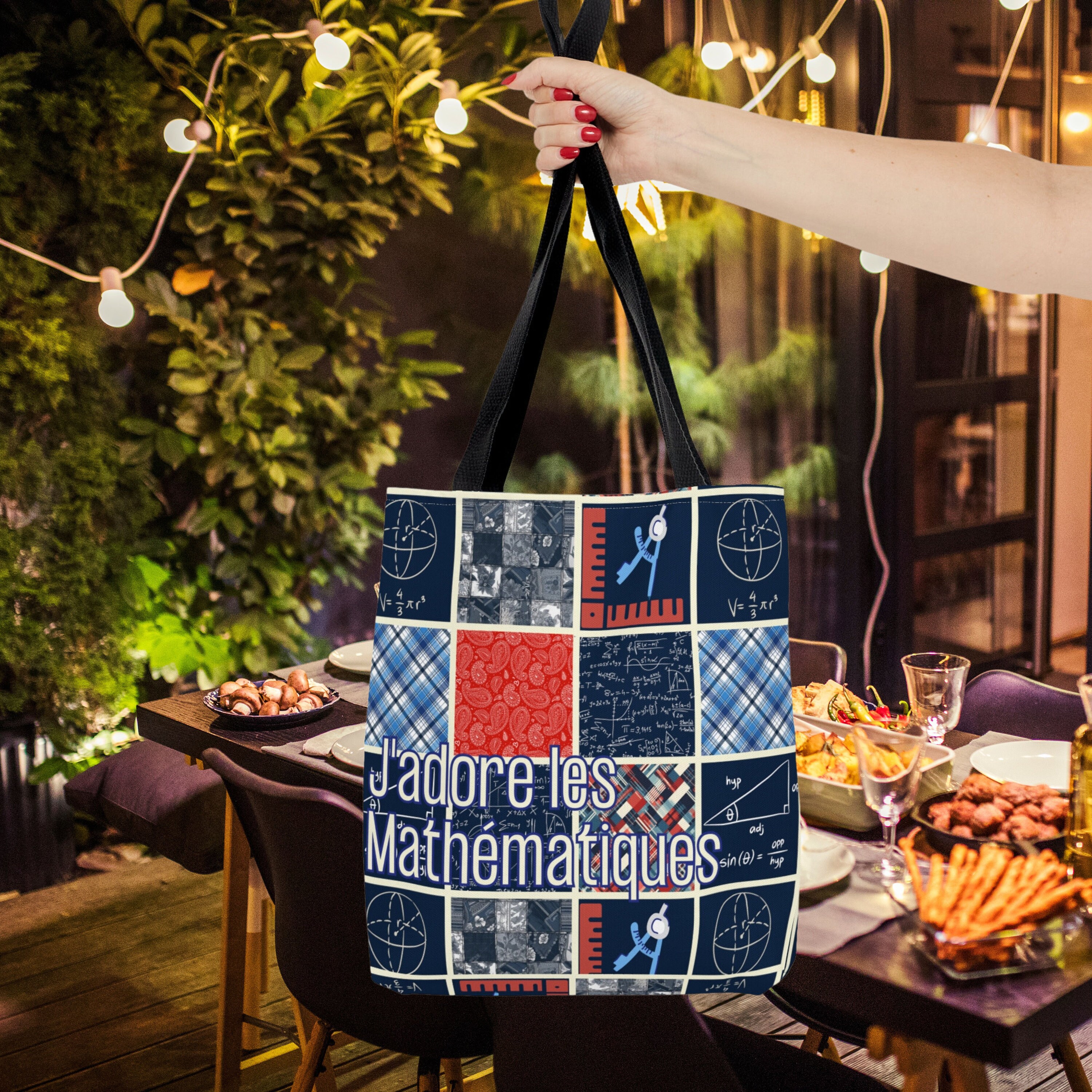 Math Tote Bag Design Example I Love Math Tote Bag | Math Teacher Artistic Tote Bag Back to School ...