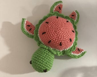 Crochet Watermelon Turtle