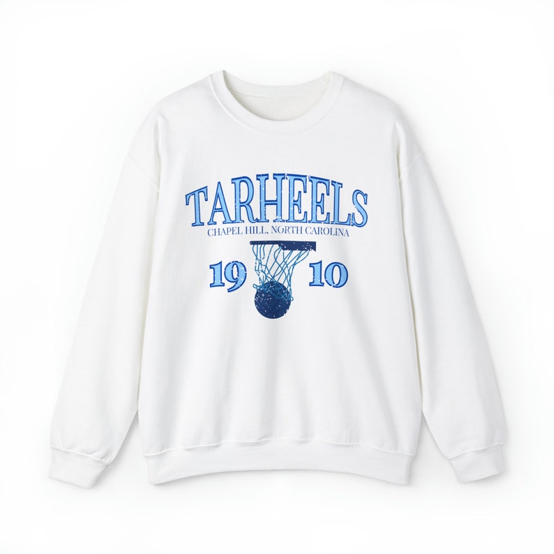 Vintage inspirierte Tar Heels Basketball Eröffnungssaison Jahr Rundhalsausschnitt Bild 3