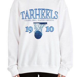 Vintage inspirierte Tar Heels Basketball Eröffnungssaison Jahr Rundhalsausschnitt Bild 5