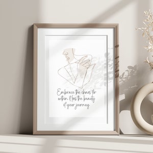 Affirmations Digital Wall Art Printable Wall Art- Embracing Chaos Affirmation for Home Decor Simple, Minimalist, Quote Wall Art, Boho Art