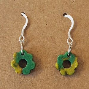 Fused Glass Dangle Earrings