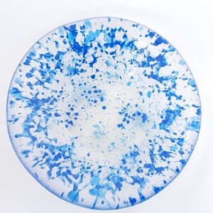 Geschmolzene Glasschüssel-Blau