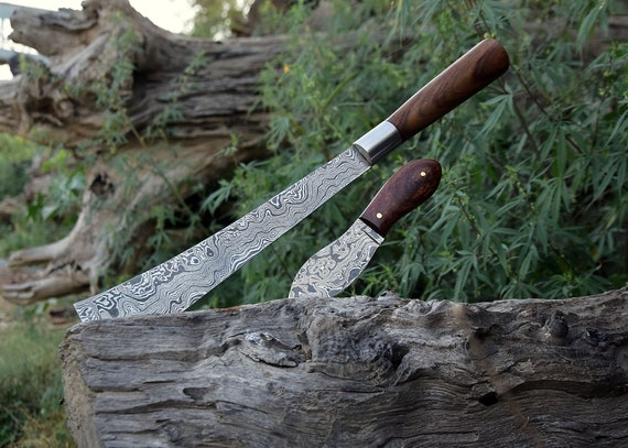 Traditional Handmade Finnish Knife Made Of Damascus Steel Stock