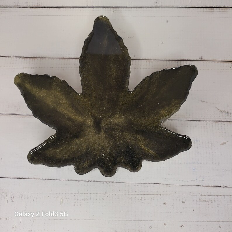 Epoxy Resin Pot Leaf Ashtray Etsy