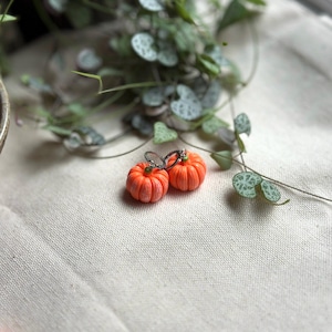 Boucles d'oreilles citrouilles Halloween en acier inoxydable