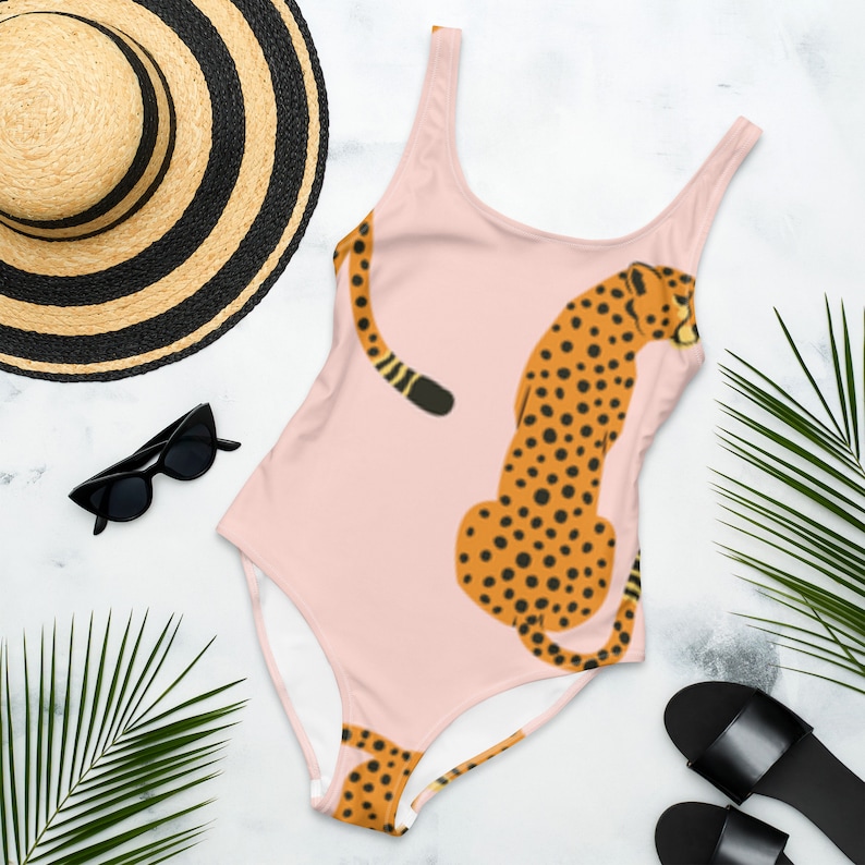 Jewel Leopard Collection Onepiece Swimsuit Etsy
