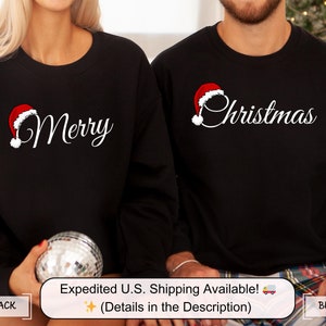 Couple Christmas Sweatshirt, Couple Xmas Shirt, Couples Matching Outfits, Holiday Merry Christmas Sweatshirt, Xmas Matching Pajama,