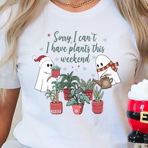 Ghost Plant Lady Shirt, Christmas Sweatshirt, Halloween Plants Crewneck, Plant Lover Gift, Halloween Mom Sweater, Spooky Ghost Sweatshirt