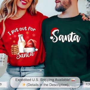 Ugly Christmas Sweater Couple, Couple Matching Outfit, I Put Out for Santa, Couple Christmas Pajamas, Christmas Party Sweatshirt, Mr. & Mrs.