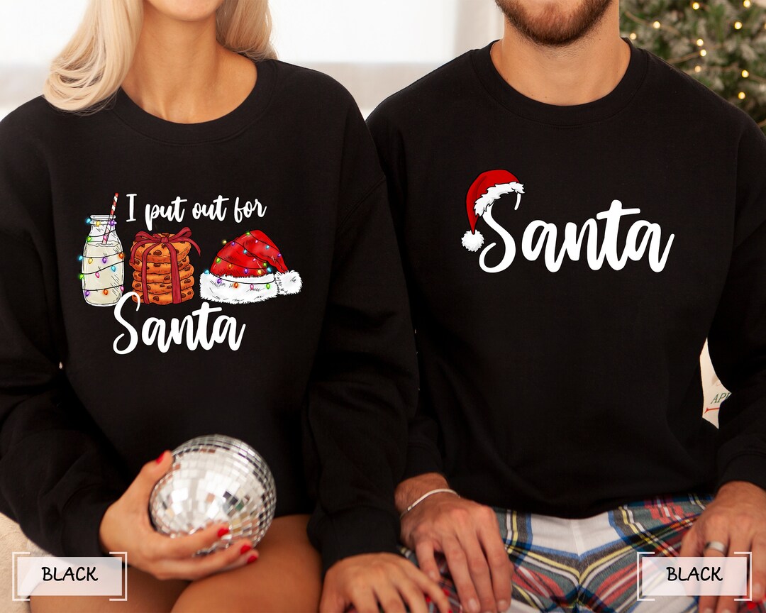 Ugly Christmas Sweater Couple, Couple Matching Outfit, I Put Out for Santa, Couple Christmas