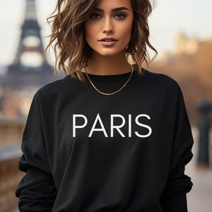 Paris Classic Crewneck Sweatshirt, Paris Sweatshirt, Paris Shirt, Paris Sweater, Paris Vacation Shirt, Minimalist, Trendy Sweatshirt