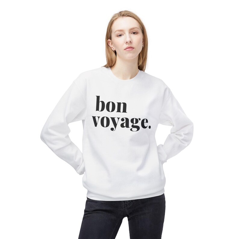 Bon Voyage Crewneck Sweatshirt, Travel Adventure Apparel image 2