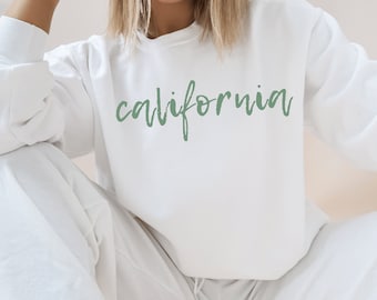 Kalifornien Rundhals-Sweatshirt, Unisex Kuscheliger Pullover