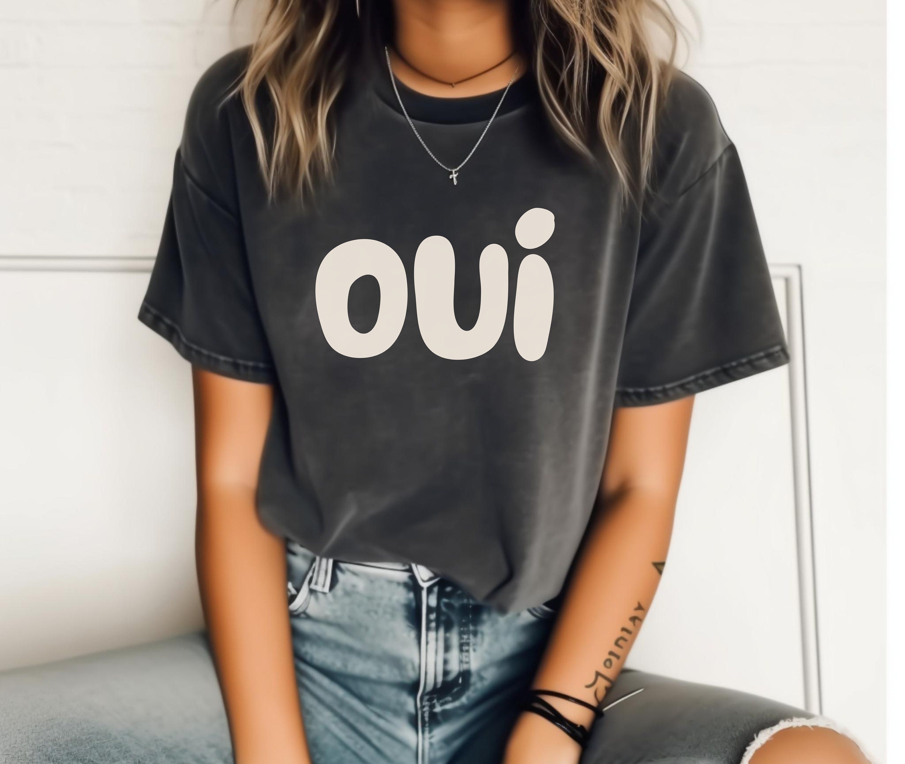 Oui Non Tshirt - Etsy