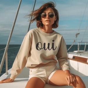 Oui Sweatshirt, Oui Shirt, Travel Shirt, Paris Vacation Shirt, Gift