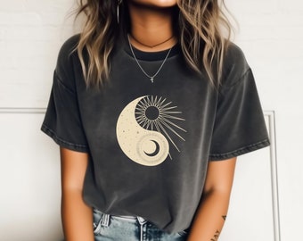 Yin Yang Sun & Moon T-Shirt, Comfort Colors Tee