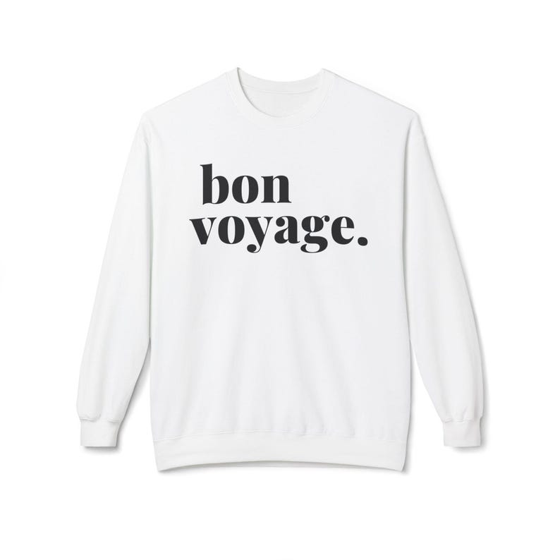 Bon Voyage Crewneck Sweatshirt, Travel Adventure Apparel image 5