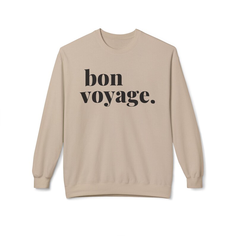 Bon Voyage Crewneck Sweatshirt, Travel Adventure Apparel image 4