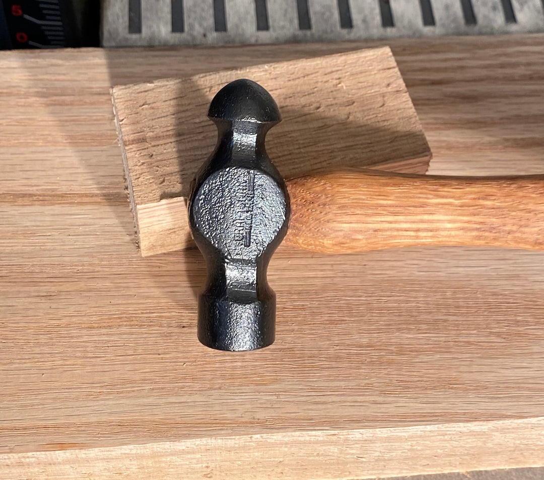 Vintage Craftsman Ball Peen Hammer W/ Handmade Red Oak Handle Etsy