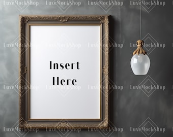 Digital vintage frame mockup-Art framed mockup-Artwork frame mockup- Wall frame mockup| Psd frame-mockup frame psd mockup-