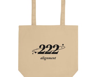 Sacola número anjo 222/sacola fofa/bolsa de lona estética/número anjo 222/bolsa números anjo