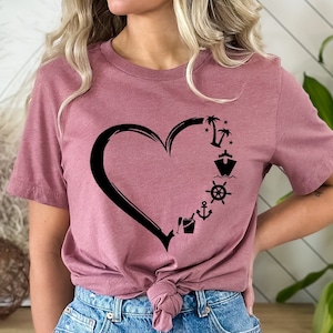 Cruise Distressed Heart Shirt,Cruise Life Shirt,Cruise Vacation Tee,Family Cruise Matching shirt,Summer Friend T-shirt,Cruise Squad Shirt