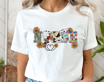 Krankenschwester Shirt, Krankenschwester Shirt, Krankenschwester Geschenk, Geschenk für Krankenschwester, Krankenschwester Woche, Krankenpflege Schule T-Shirt, Krankenschwester Shirt, Leopard Print Krankenschwester Shirt