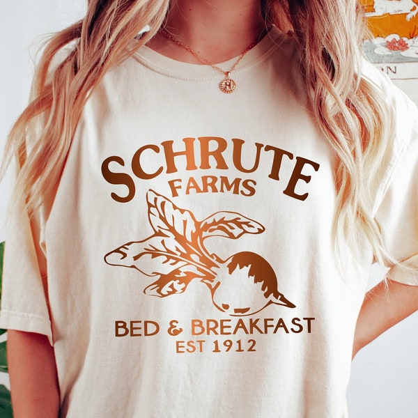 Chemise Schrute Farms, The Office, Schrute Farms, chemise Bed and Breakfast, chemise cadeau de Noël, est 1812, Michael Scott, Dwight Schrute