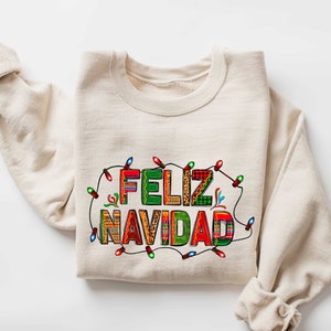 Feliz Navidad Shirt, Spanish Merry Christmas Shirt, Christmas lights Shirt, Christmas Family Matching, Cute family shirt, Christmas 2023