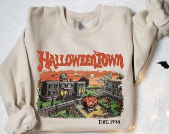 Halloweentown Est 1998 Sweatshirt, Halloweentown University, Retro Halloweentown Sweatshirt, Fall Sweatshirt, Vintage Halloween Sweatshirt