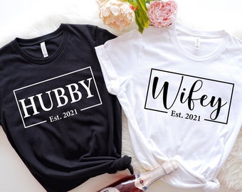 Wifey and Hubby Shirt,Mr and Mrs,Just Married Shirt,Honeymoon Shirt,Wedding Shirt,Wife And Hubs Shirts,Just Married Shirts,Couples Shirts