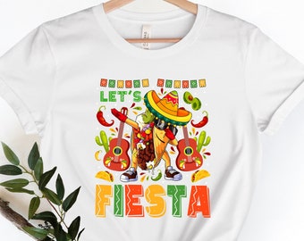Cinco De Mayo Fiesta Shirt For Women, Mexican Fiesta Party Gifts, Cinco De Mayo Girl Outfit, Mexico Girls Trip T-Shirts, Let's Fiesta Shirt