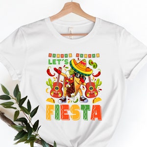 Cinco De Mayo Fiesta Shirt For Women, Mexican Fiesta Party Gifts, Cinco De Mayo Girl Outfit, Mexico Girls Trip T-Shirts, Let's Fiesta Shirt image 1