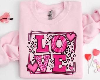 Love Sweatshirt, Love Valentines Sweatshirt, Retro Love Sweatshirt, Valentine's Day Sweatshirt, Valentines Day Gift Hoodie, Valentine Hoodie