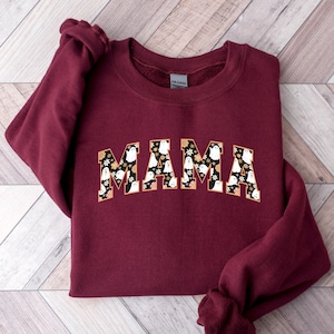 Retro Halloween Mama, Sweatshirt and Hoodie, Halloween Mom Shirt, Cute Mama Ghost Shirt, Spooky Mama Shirt, Hippie Halloween Shirt
