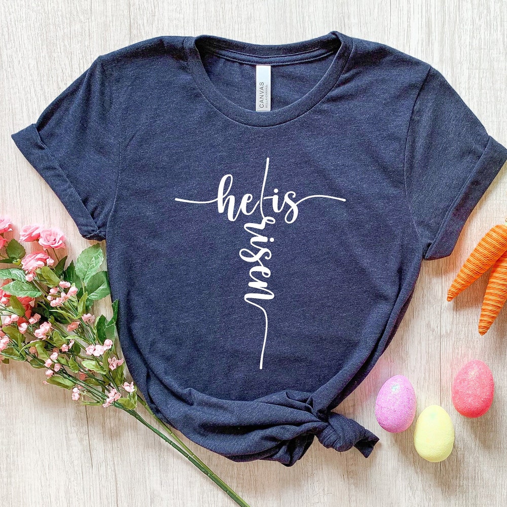 Christian Shirt,He Is Risen Shirt, Easter Shirt,Religious Shirt,Jesus Shirt,Jesus Easter Shirt,Easter Gift,Matthew Shirt,Inspirational Shirt Fusionshirts