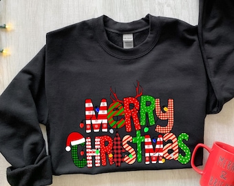 Weihnachts-Sweatshirt, Damen-Weihnachts-Sweatshirt, Weihnachtssweatshirts für Frauen, Weihnachtsgeschenk-Frauen, frohe Weihnachten Sweatshirt