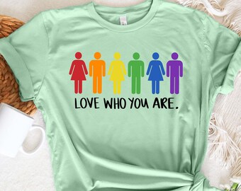 Love Who You Are Shirt,Equal Rights,Pride Shirt,LGBT Shirt,Social Justice,Human Rights,Anti Racism,LGBTQ+ Shirt,Gay Festival Outfit