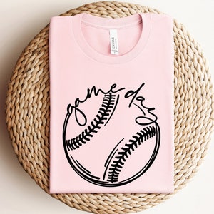 Camisa do dia do jogo, camiseta do dia do jogo, camiseta do dia do jogo, camiseta feminina do dia do jogo, camisa masculina do dia do jogo, camisa de softball do dia do jogo, camisa de beisebol do dia do jogo
