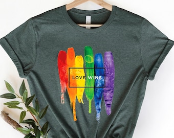 Love Wins Shirt, LGBTQ+ Shirt, Love is Love Shirt,pride rainbow shirt, LGBT Shirt, Pride Shirt,Western Pride Shirt, Equality Shirt