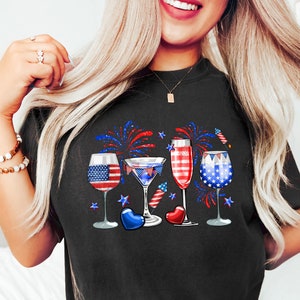 4th Of July Shirt, Red Wine Blue, Patriotic Shirt, Independence Day Shirt, Gift For Women, American Flag Shirt, Red White Blue Shirt