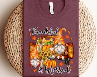 Moletom de gnomo de ação de graças, camisa de gnomo, camisa de abóbora, camiseta fofa de ação de graças, camisa de feliz dia de ação de graças, olá outono, presente de ação de graças