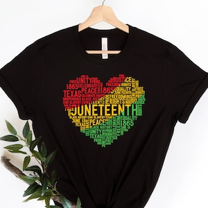 Juneteenth Heart Shirt,Juneteenth shirt women,Black Culture, Black History,Black Lives Matter Tee,Melanin T-Shirt,Black Girl, Free-ish Shirt