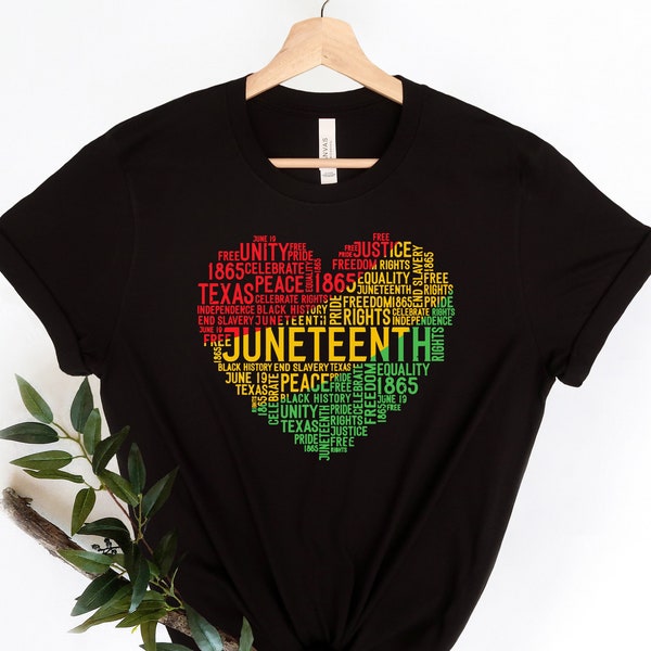 Juneteenth Heart Shirt,Juneteenth shirt women,Black Culture, Black History,Black Lives Matter Tee,Melanin T-Shirt,Black Girl, Free-ish Shirt